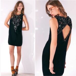Ecote’ Jasmina Crystal embellished Black Velvet Dress